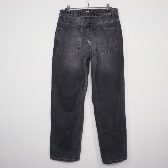 ME+EM Jeans Womens Size 27 Black Faded Straight Leg High Waist 27" Inseam *READ - Picture 9 of 10